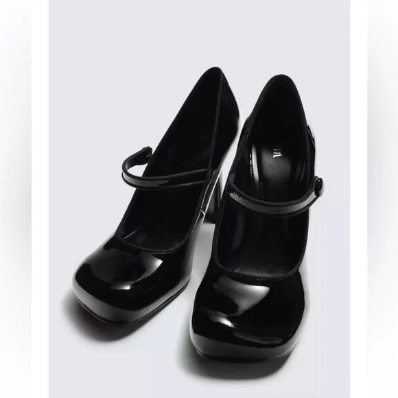 LEATHER HEELED STRAPPY SHOES HARRY LAMBERT FOR ZARA X DISNEY - Picture 1 of 3